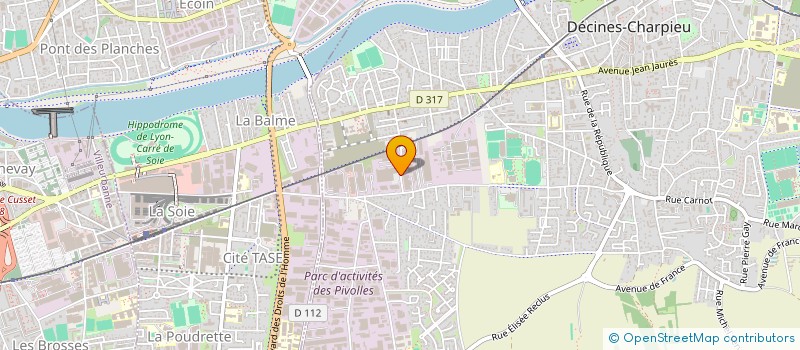 localisation de l'entreprise ERIKS FRANCE HOLDING  DECINES-CHARPIEU