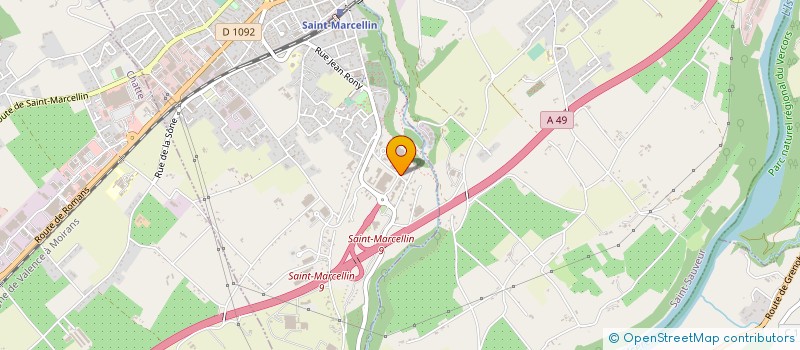 localisation de l'entreprise ERIKS PLASTIQUES & COMPOSITES à SAINT-MARCELLIN