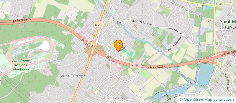 localisation de l'entreprise ERILUCE  LINAS