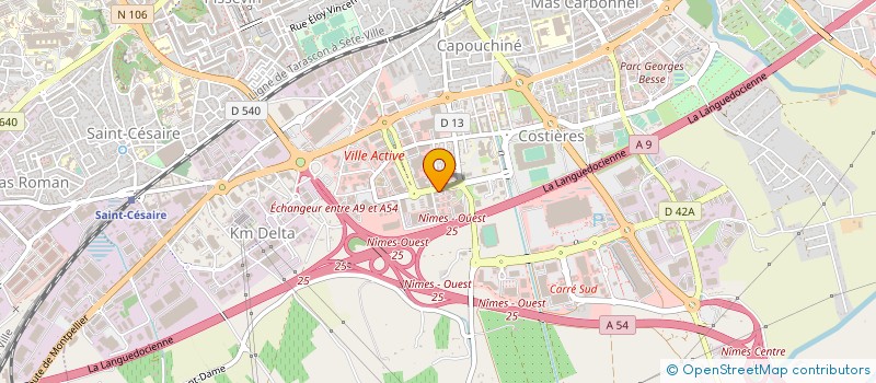 localisation de l'entreprise ERILYAN à NIMES