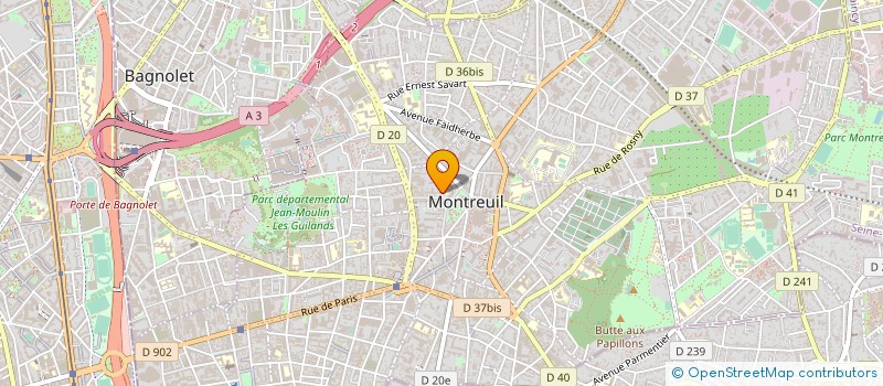 localisation de l'entreprise ERIM à MONTREUIL