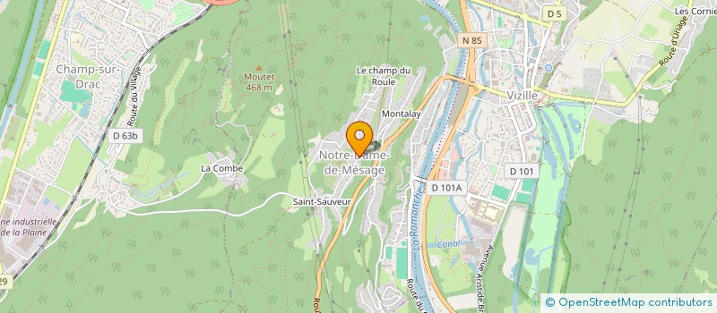 localisation de l'entreprise ERIM IMMOBILIER  NOTRE-DAME-DE-MESAGE