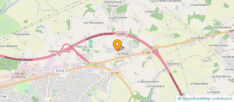 localisation de l'entreprise ERIMA 17  TONNAY-CHARENTE