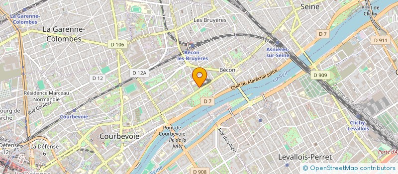 localisation de l'entreprise ERIMEDE à COURBEVOIE