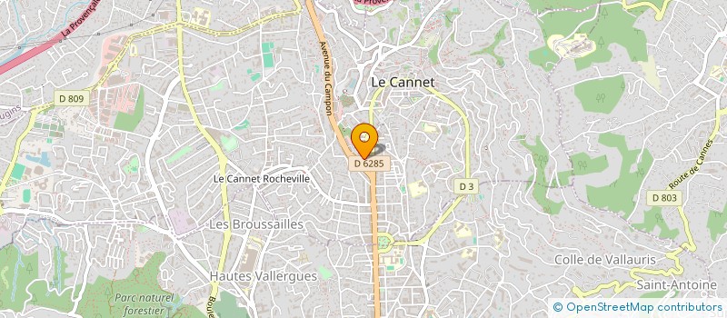 localisation de l'entreprise ERIMO à LE CANNET