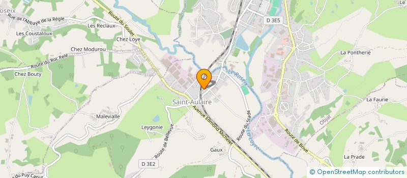 localisation de l'entreprise ERINAUD  SAINT-AULAIRE