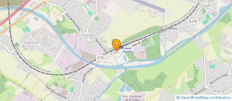 localisation de l'entreprise ERINOR  PROUVY