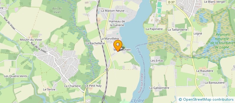 localisation de l'entreprise ERINVEST  NANTES