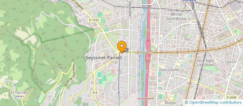 localisation de l'entreprise ERIPI à SEYSSINET-PARISET