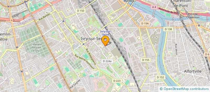 localisation de l'entreprise ERIPREV  IVRY-SUR-SEINE