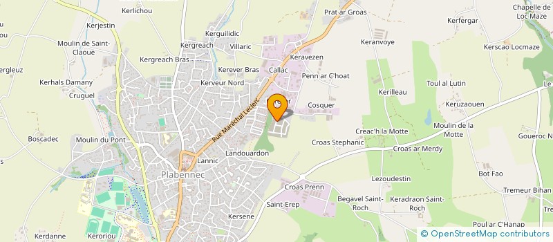 localisation de l'entreprise ERIS IMMOBILIER  PLABENNEC