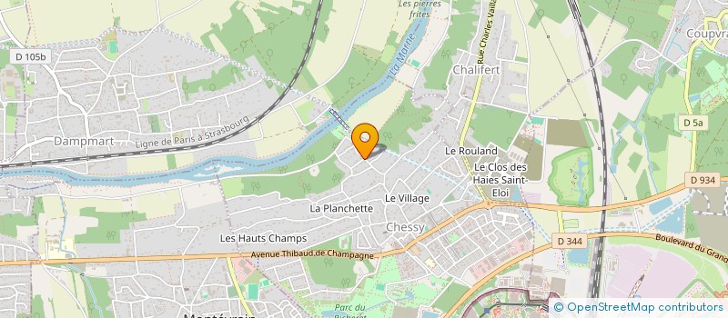 localisation de l'entreprise ERISA  CHESSY