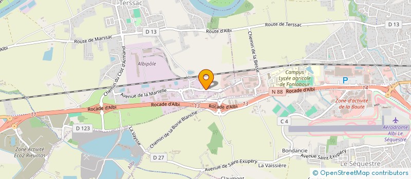 localisation de l'entreprise ERISA  TERSSAC