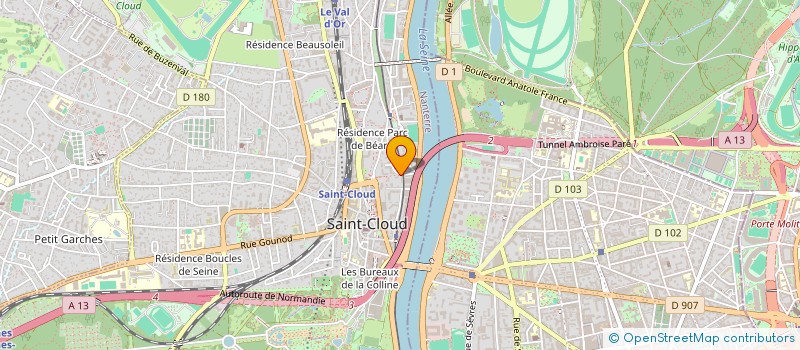 localisation de l'entreprise ERISANA à SAINT-CLOUD
