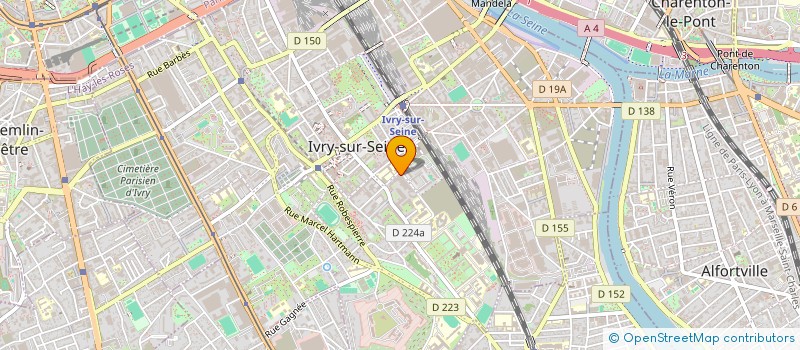 localisation de l'entreprise ERISERVICES à IVRY-SUR-SEINE