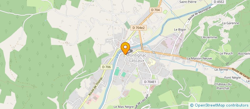 localisation de l'entreprise ERISOPH à MONTIGNAC-LASCAUX