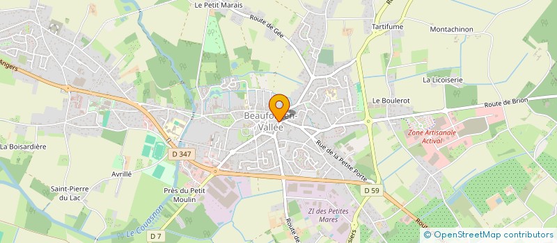 localisation de l'entreprise ERISTELLE  BEAUFORT-EN-ANJOU