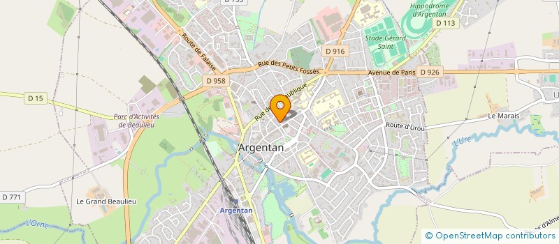 localisation de l'entreprise ERITHEO à ARGENTAN