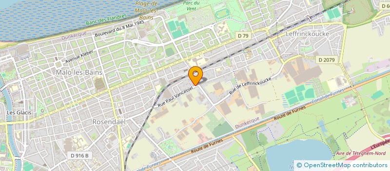 localisation de l'entreprise ERIXEL à DUNKERQUE