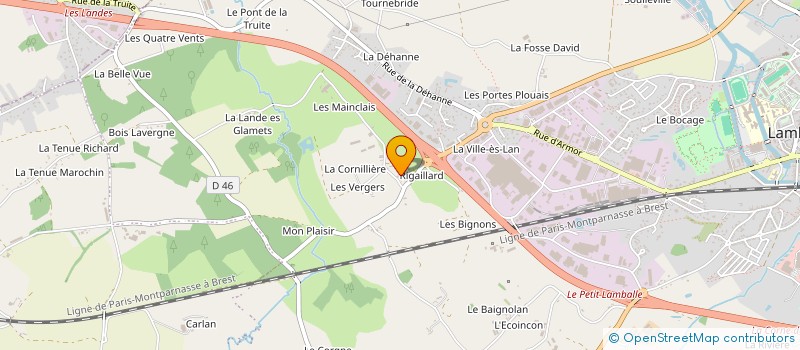 localisation de l'entreprise ERJ à LAMBALLE-ARMOR