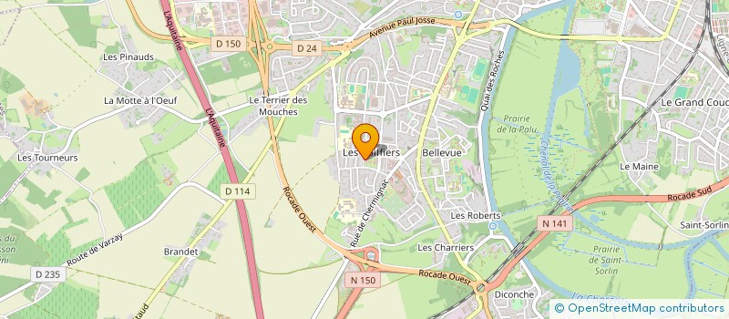 localisation de l'entreprise ERJ  SAINTES