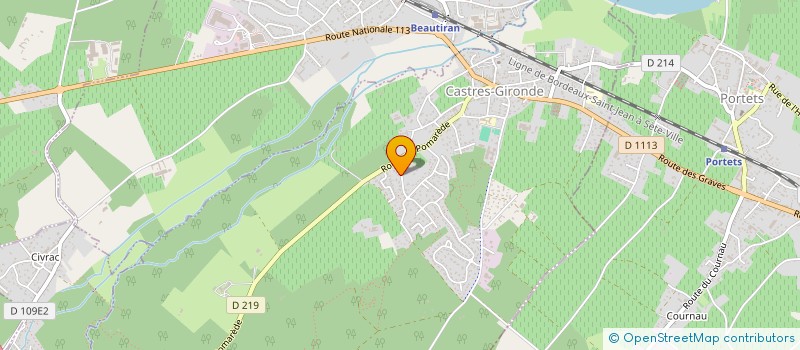 localisation de l'entreprise ERJA  CASTRES-GIRONDE