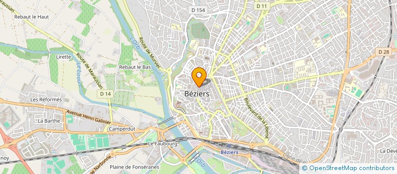 localisation de l'entreprise ERJO  BEZIERS