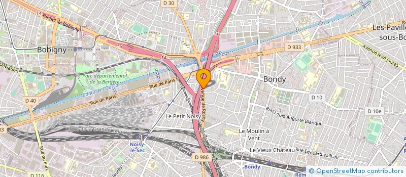 localisation de l'entreprise ERKA  BONDY