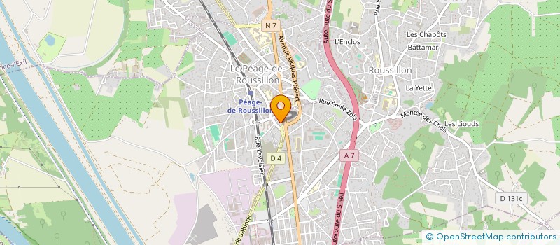 localisation de l'entreprise ERKA  LE PEAGE-DE-ROUSSILLON