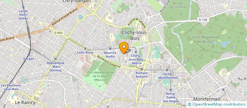 localisation de l'entreprise ERKAN MENUISERIE à CLICHY-SOUS-BOIS