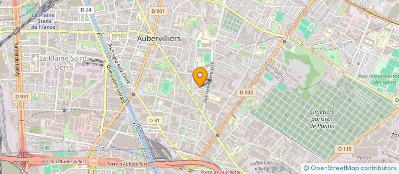 localisation de l'entreprise ERKAN TEXTILE à AUBERVILLIERS