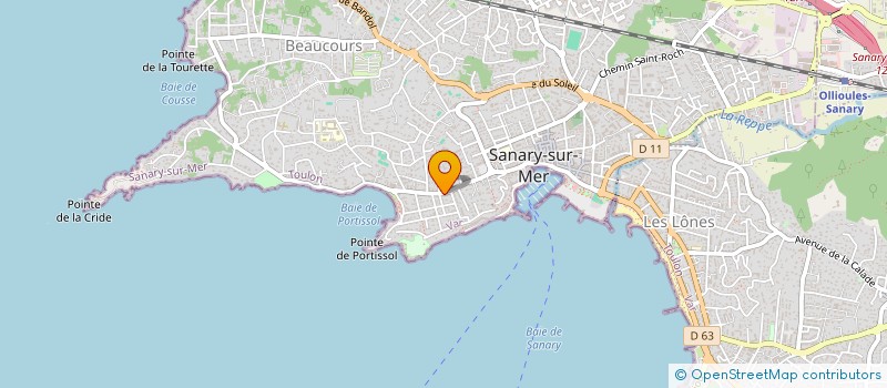 localisation de l'entreprise ERKOS à SANARY-SUR-MER