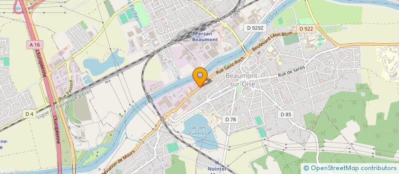 localisation de l'entreprise ERLANDEAU  BEAUMONT-SUR-OISE