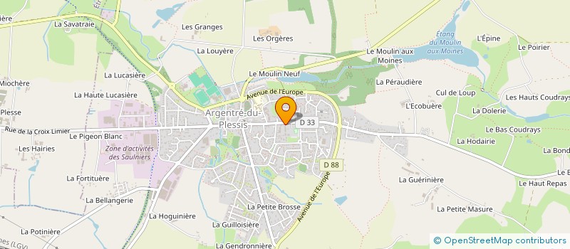 localisation de l'entreprise ERLASAVA  ARGENTRE-DU-PLESSIS