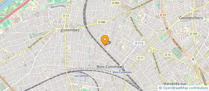 localisation de l'entreprise ERLC INVEST à BOIS-COLOMBES