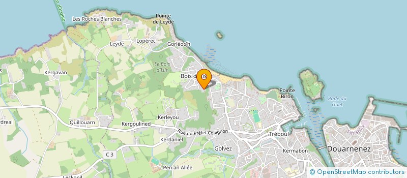 localisation de l'entreprise ERLON à DOUARNENEZ