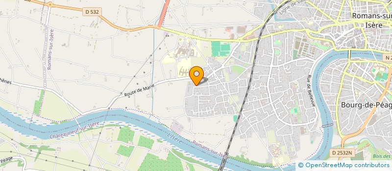 localisation de l'entreprise ERM à ROMANS-SUR-ISERE