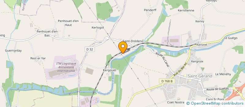 localisation de l'entreprise ERM HOLDING  SAINT-GERAND-CROIXANVEC