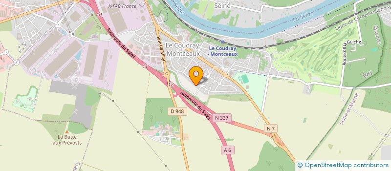 localisation de l'entreprise ERM IMMO  LE COUDRAY-MONTCEAUX
