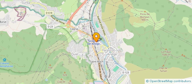 localisation de l'entreprise ERMA à TARASCON-SUR-ARIEGE