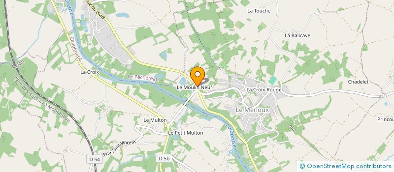 localisation de l'entreprise ERMAT à LE MENOUX