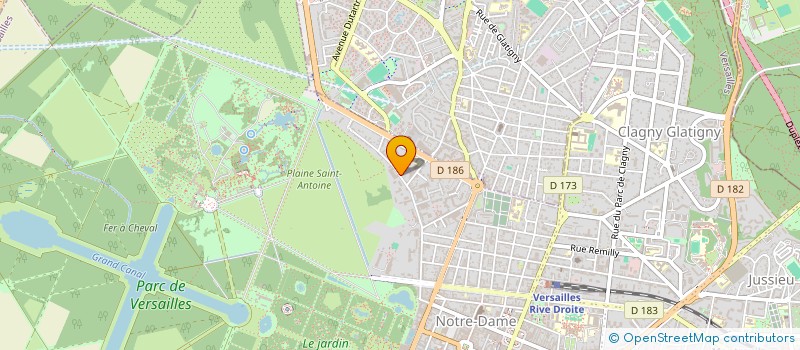 localisation de l'entreprise ERMITAGE 24 à VERSAILLES