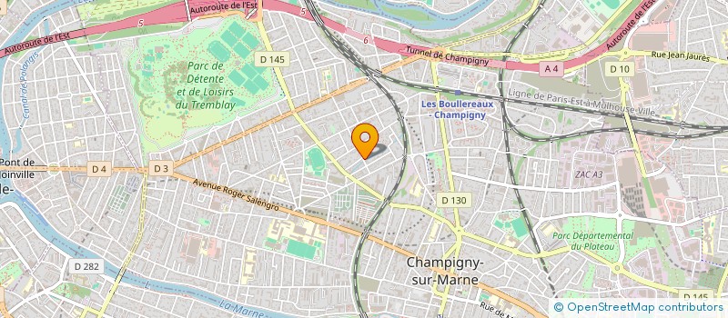 localisation de l'entreprise ERMITAGE  CHAMPIGNY-SUR-MARNE