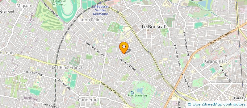 localisation de l'entreprise ERMITAGE 44  LE BOUSCAT