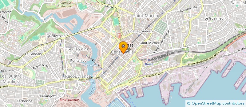 localisation de l'entreprise ERMITAGE  BREST