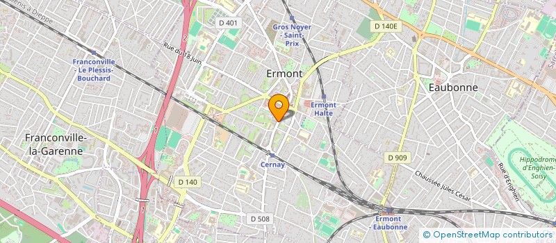 localisation de l'entreprise ERMONT COIFF  ERMONT