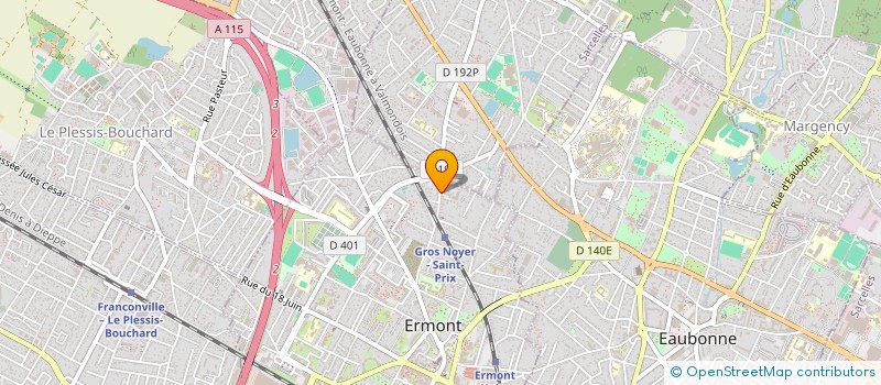 localisation de l'entreprise ERMONT SUSHI  ERMONT