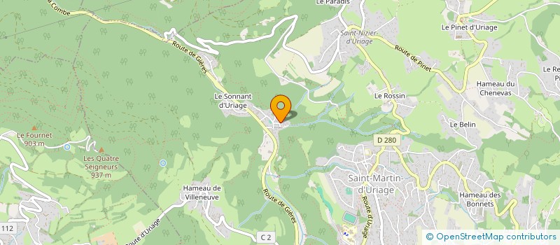 localisation de l'entreprise ERNA  SAINT-MARTIN-D'URIAGE