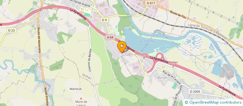 localisation de l'entreprise ERNABAT SCI  ORTHEZ