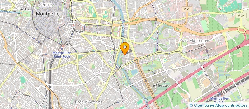 localisation de l'entreprise ERNAH à MONTPELLIER